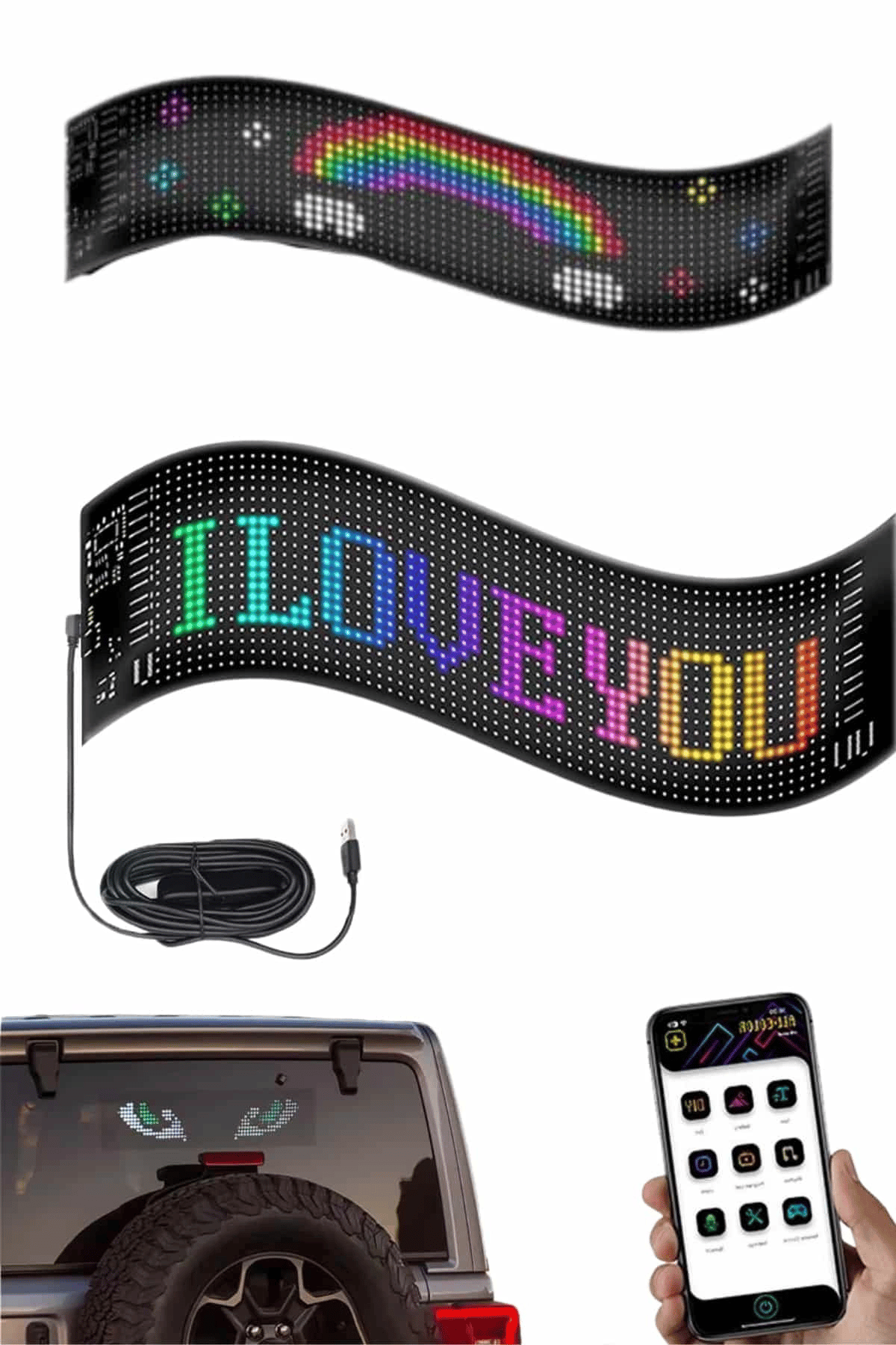 Digital Araba Yazısı Ekran Matrix En Büyük Boy 16X96 Matrix LED Panel