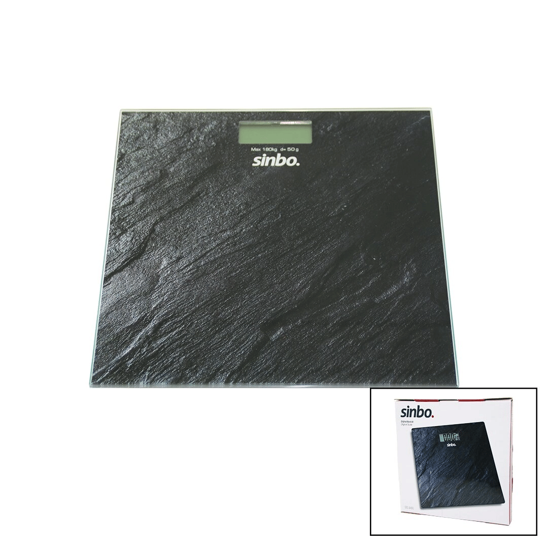 Dijital - Pilli  Cam Banyo Baskülü  Lcd Ekran - Sıcaklık Göstergeli   180kg/50gr   26x26cm  Sinbo Sbs-4450 Bx40