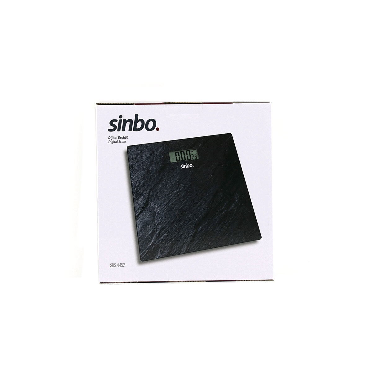 Dijital - Pilli  Cam Banyo Baskülü  Lcd Ekran - Sıcaklık Göstergeli   180kg/50gr   26x26cm  Sinbo Sbs-4450 Bx40