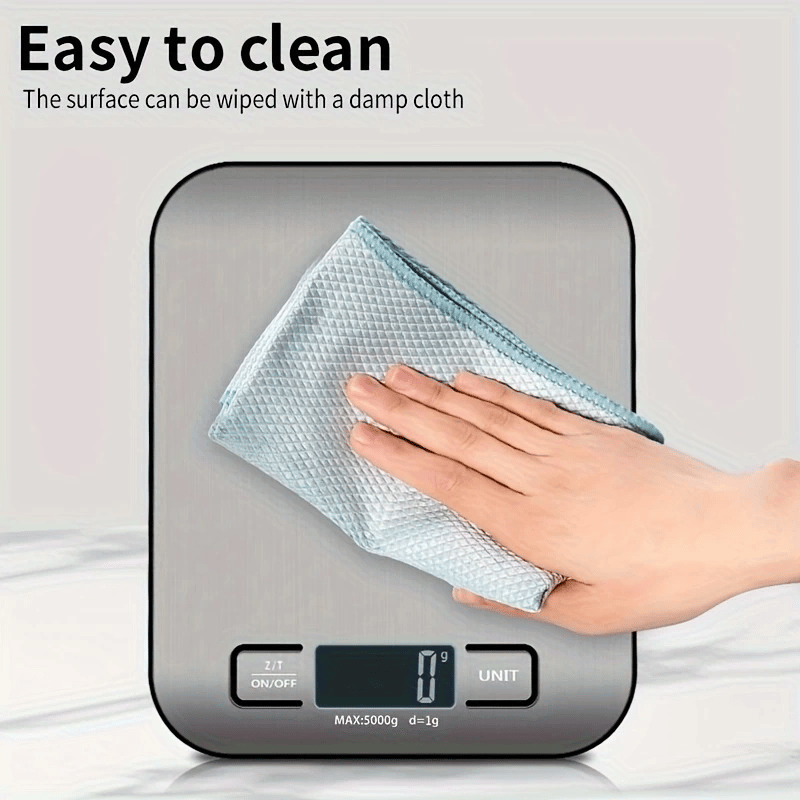 Dijital Mutfak Terazisi Paslanmaz Çelik Elektronik Lcd Ağırlık 5 Kg Ölçeklii Pişirme Ölçü Aleti