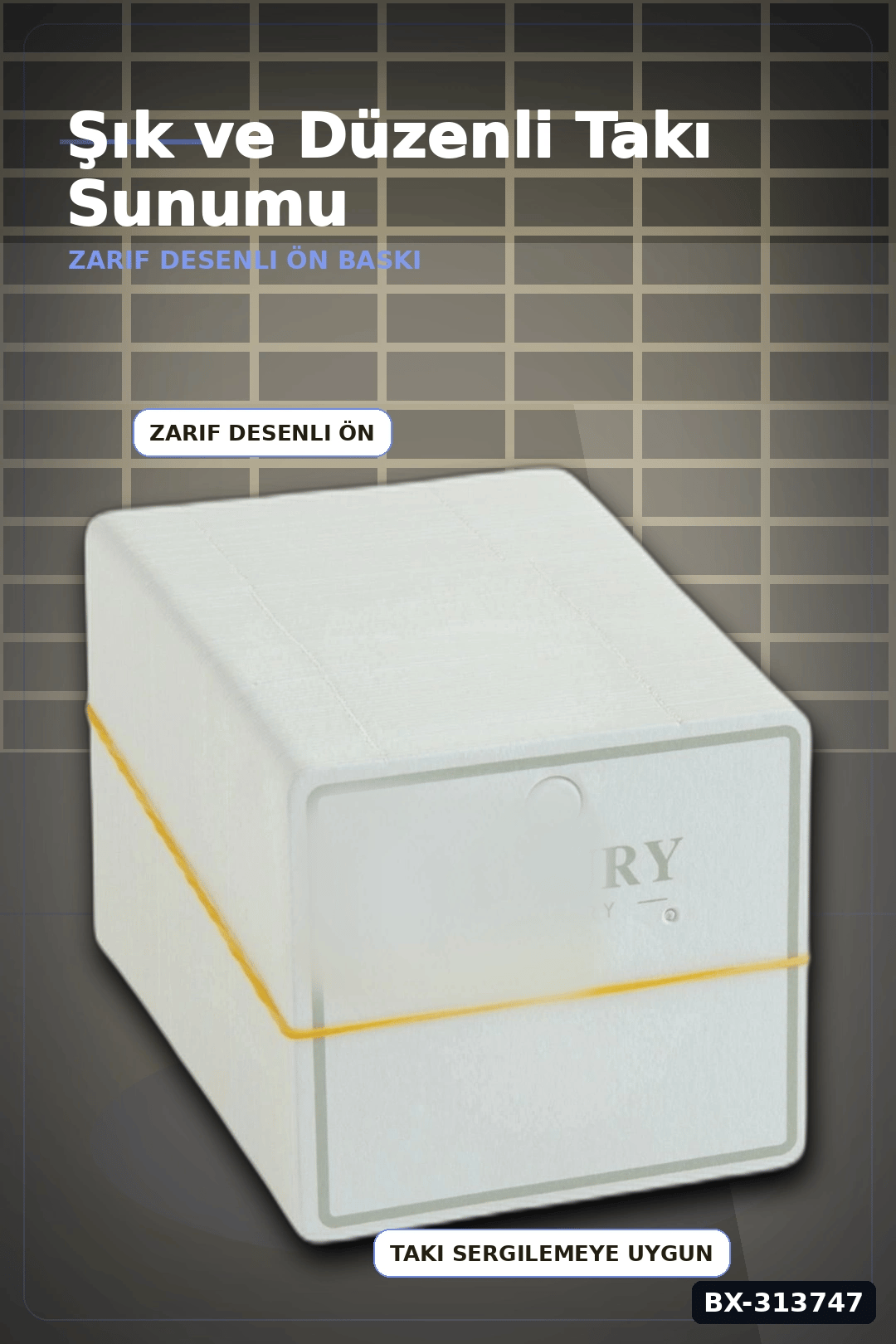 Dikdörtgen Takı Küpe Kartı 5x6 Cm 100 Adet Balya Paket Sert Karton BX-313747