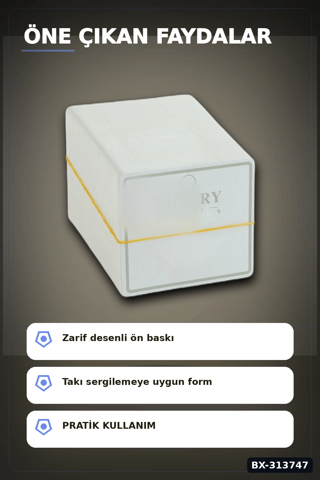 Dikdörtgen Takı Küpe Kartı 5x6 Cm 100 Adet Balya Paket Sert Karton BX-313747