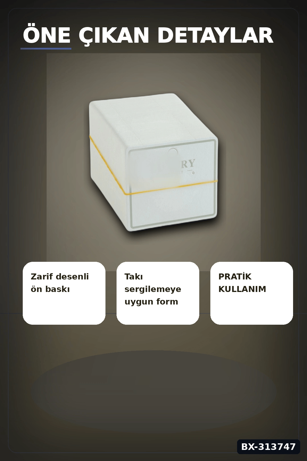 Dikdörtgen Takı Küpe Kartı 5x6 Cm 100 Adet Balya Paket Sert Karton BX-313747
