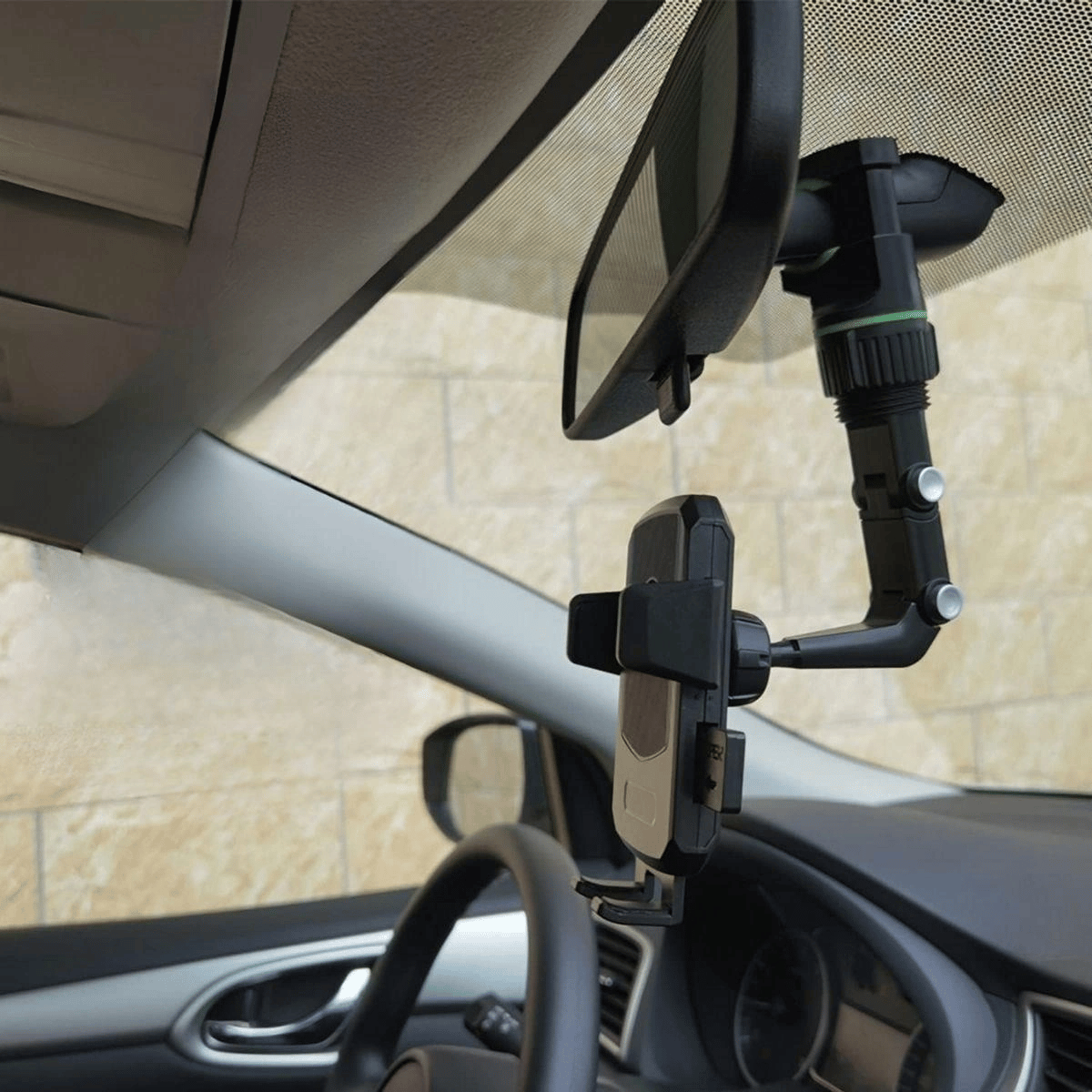 Dikiz Aynasına Takılabilen Eklemli Telefon Tutucu Aparat Bx40