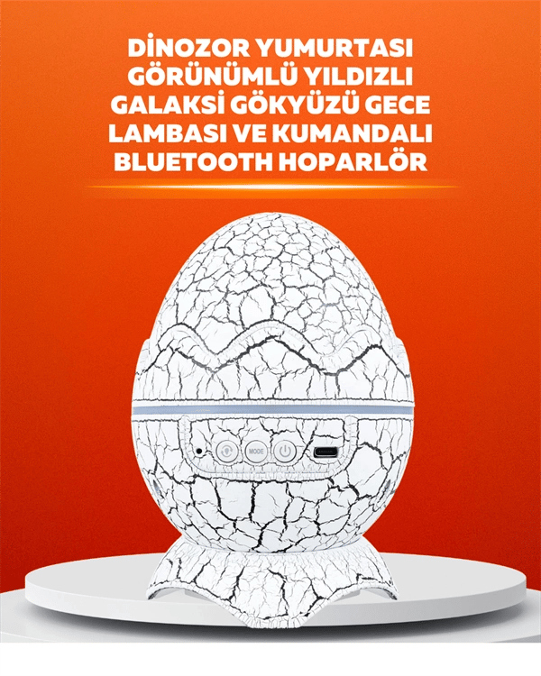 Dinozor Yumurtası Tasarımlı Projektörlü Gece Lambası