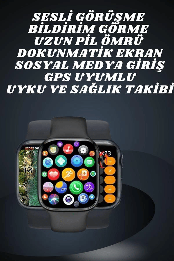 Ekranlı Yeni Nesil Pro Kulaklık ve Akıllı Saat Kampanyası Kulak İçi Mikrofonlu