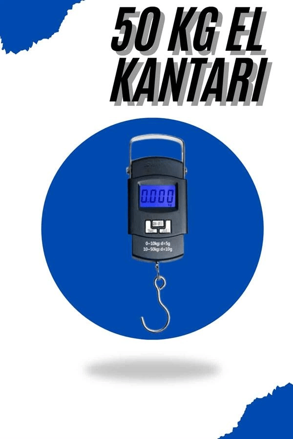 El Kantarı Dijital El Terazisi 50 Kg Kapasiteli LCD Ekranlı