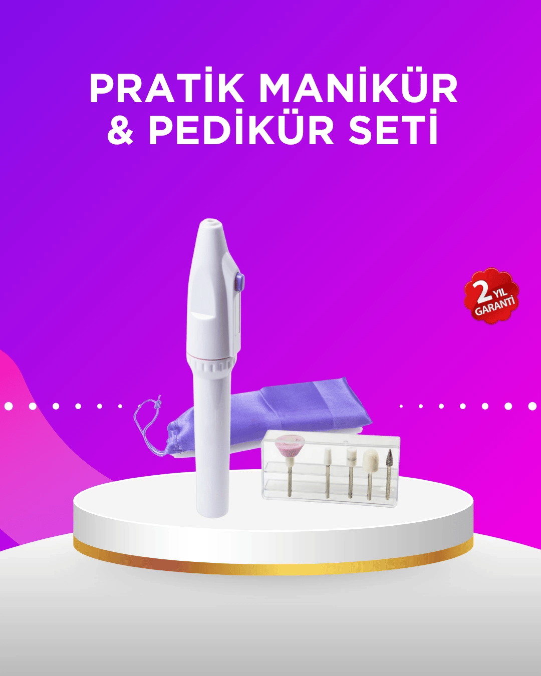 Elektrikli Manikür ve Pedikür Matkap Seti – Ayarlanabilir Hız, Ergonomik ve Sessiz