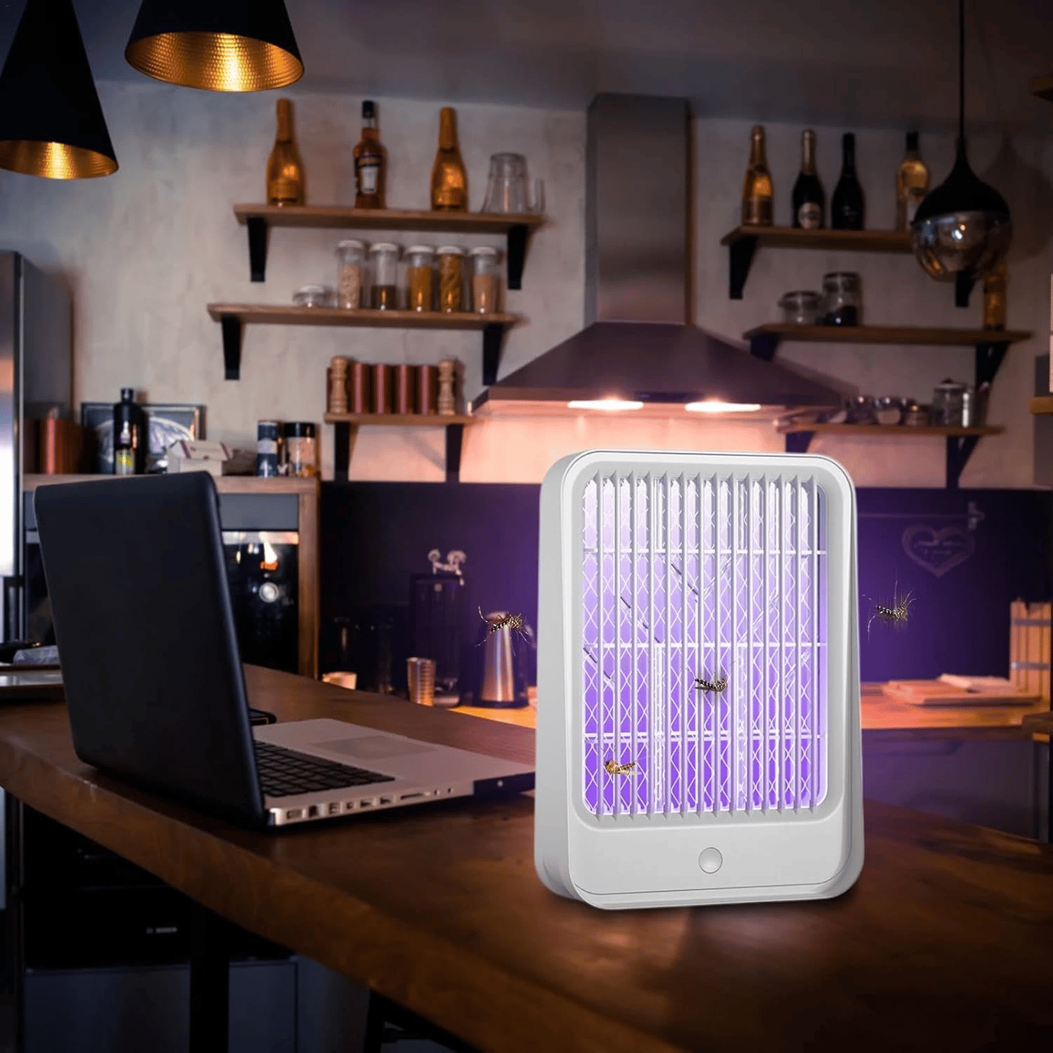 Elektrikli Sinek Kovucu USB Şarjlı Sessiz ve Etkili Led Işıklı Kapan