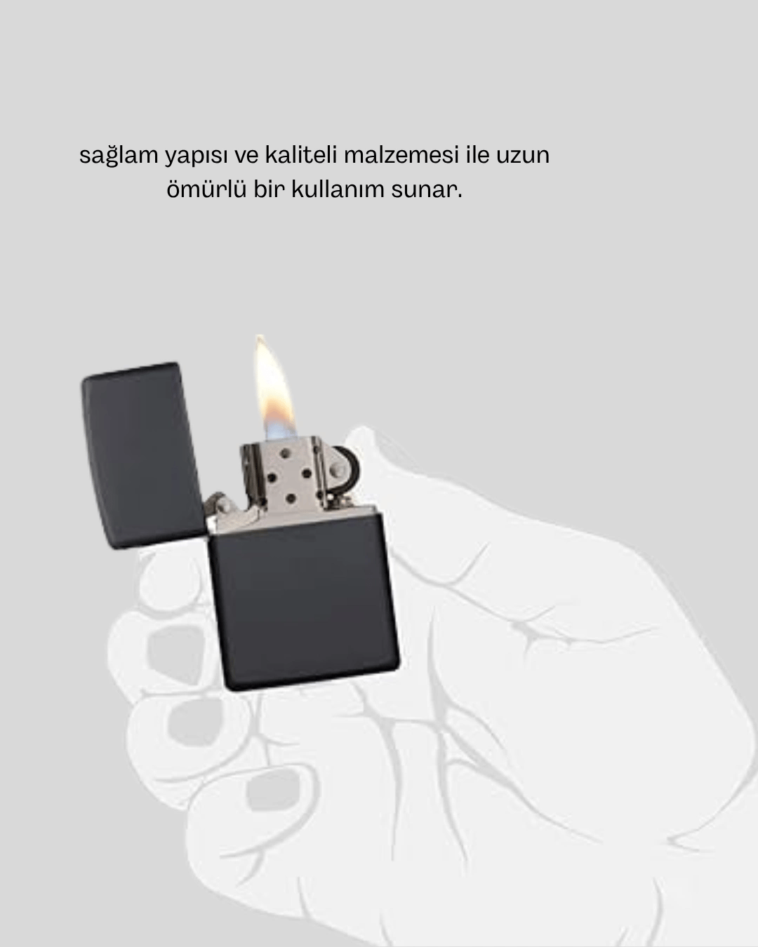 Ergonomik Metal Çakmak Mat Kaplamalı ve Şık Tasarımlı Aksesuar