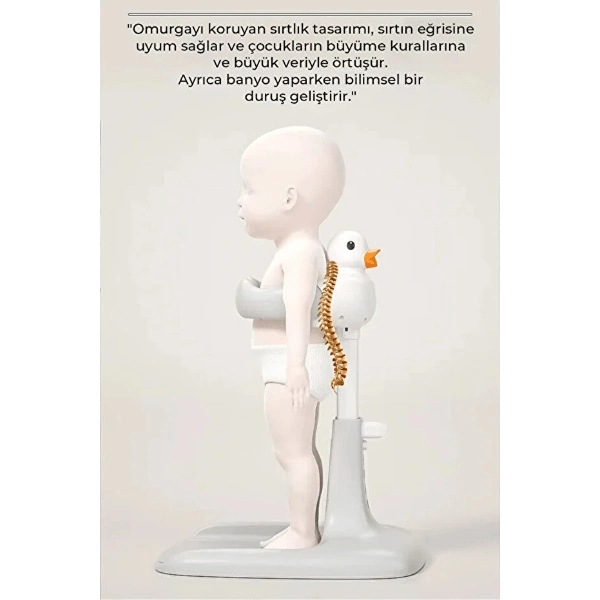Ergonomik Ördekli Bebek Banyo Yıkama Yardımcısı