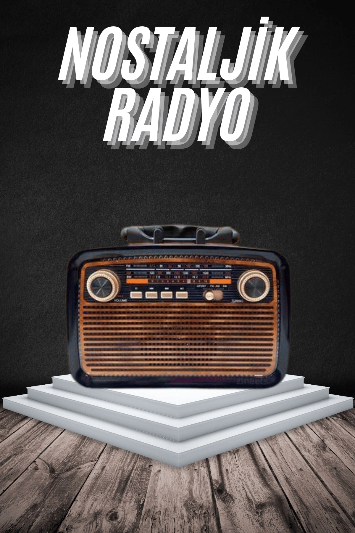 Eskitme Nostalji Tasarımlı Bluetoothlu Nostalji Radyo Ahşap Nostaljik Görünümlü