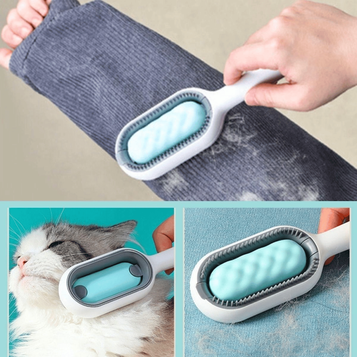 Evcil Hayvanlar İçin Çift Taraflı Pet Fırçası Nemli Tüy Tarama Tarağı Bx40