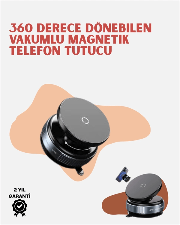 Evrensel Uyumlu Manyetik Araç Telefon Standı – Dayanıklı Alüminyum Gövde