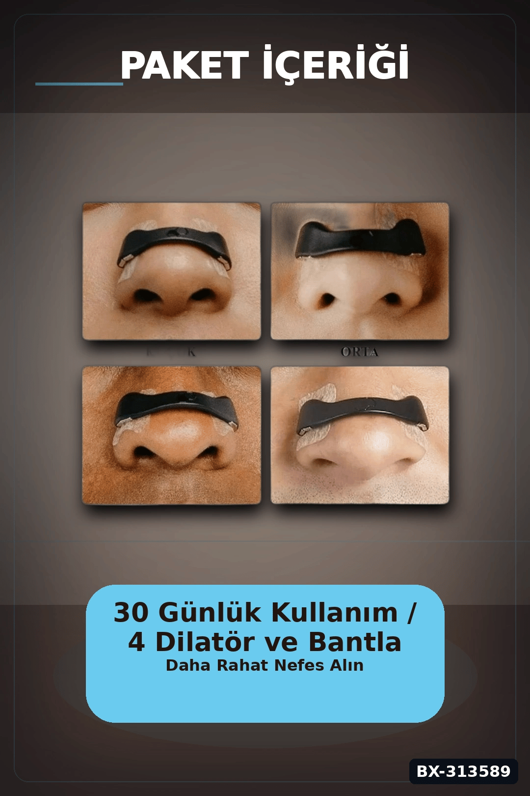Farklı Boylarda Burun Açıcı Dilatör Seti - Horlama Önleyici Starter Kit BX-313589
