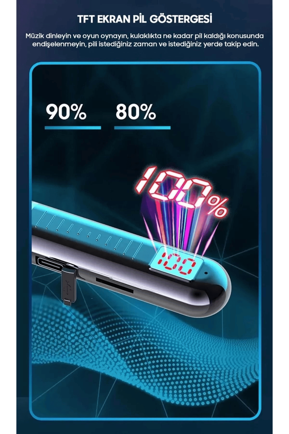 Fitness Tutkunu Boyundan Askılı Bluetooth Kulaklık 130 Saat Çalma Süresi