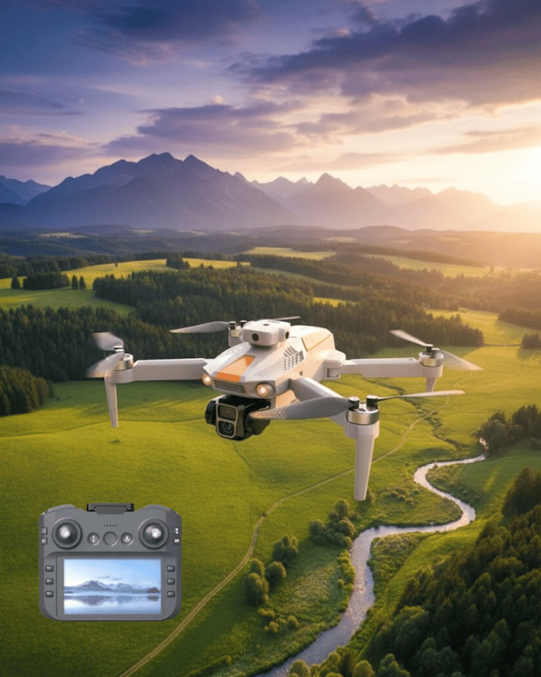 Full HD Kameralı Drone GPS GPRS Destekli 1000M Menzilli
