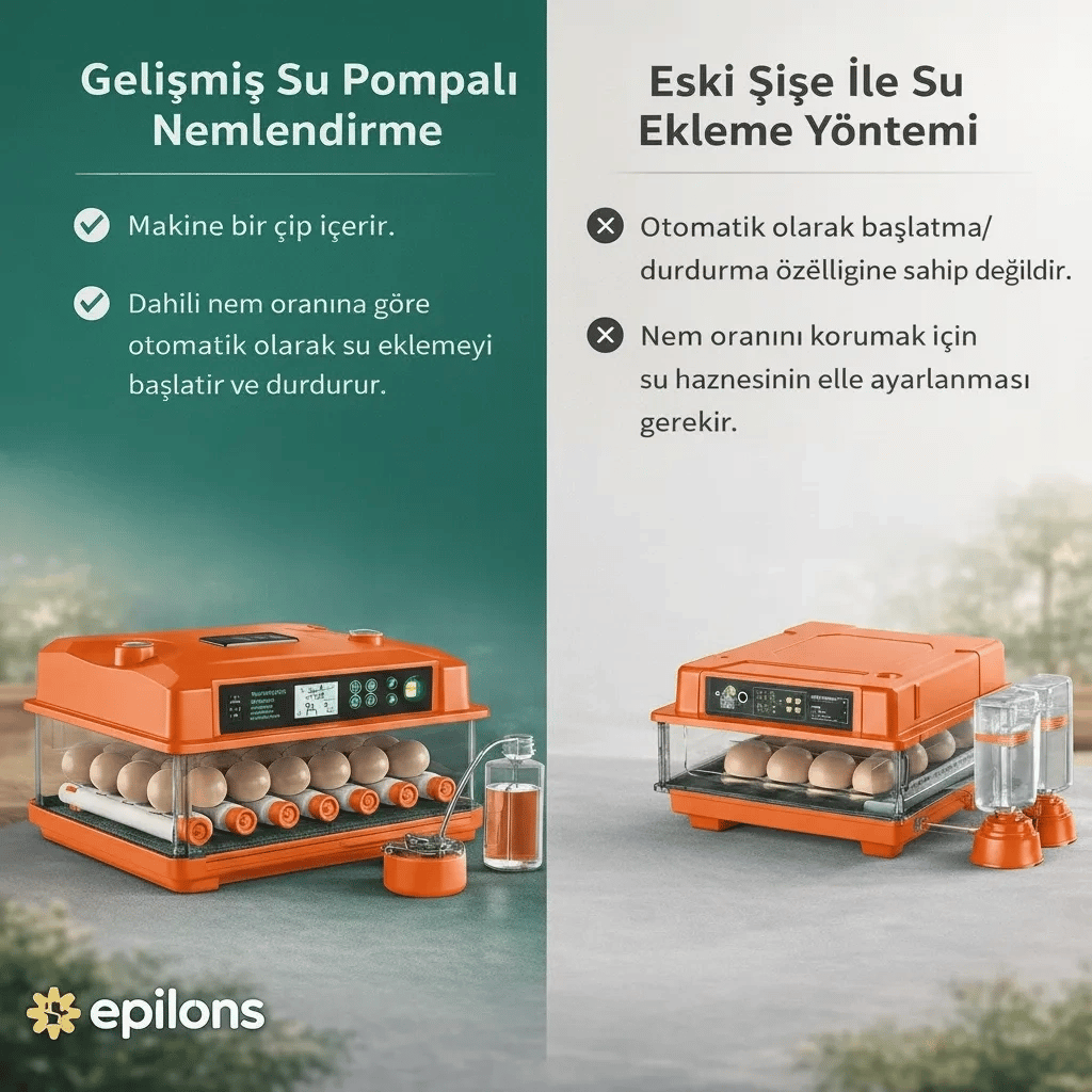 FX100 Tam Otomatik Kuluçka Makinesi – 100 Yumurta Kapasiteli | Yeni Nesil Havalandırma | Otomatik Motorlu Su Alma Sistemi | Dijital Isı ve Nem Kontrolü