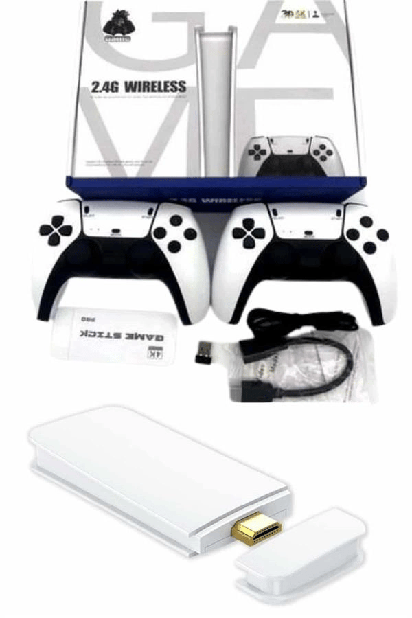 Game Stick 4K Retro Çift Kollu Atari Oyunlari +20000 Oyunlu Konsol Nostalji