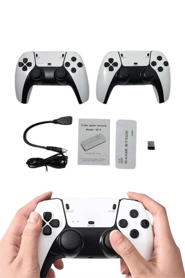 Game Stick 4K Retro Çift Kollu Atari Oyunlari +20000 Oyunlu Konsol Nostalji
