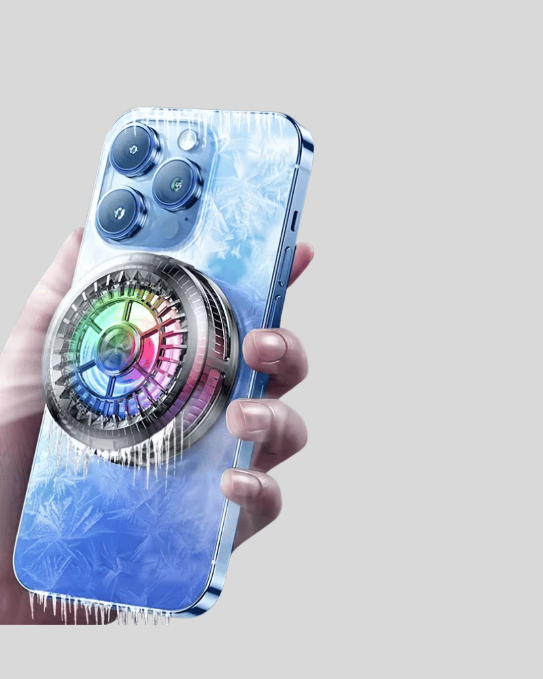 Gaming Telefon Soğutucu RGB Fan Sessiz Çalışma Tüm Modeller Uyumlu