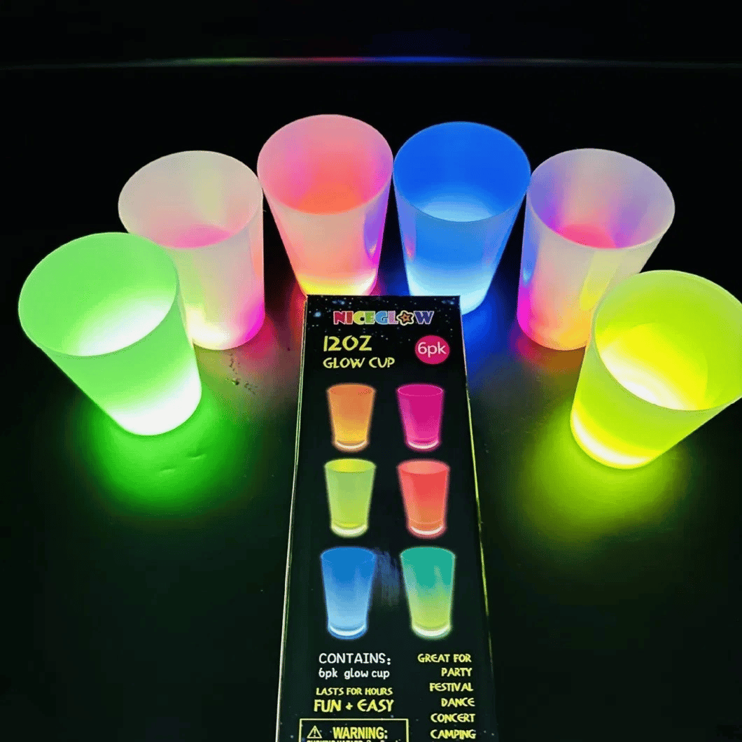 Glow Partisi Bardakları 6 Renk 6 Adet 1.5 Oz 4.5 X 6.5 Cm Bx40
