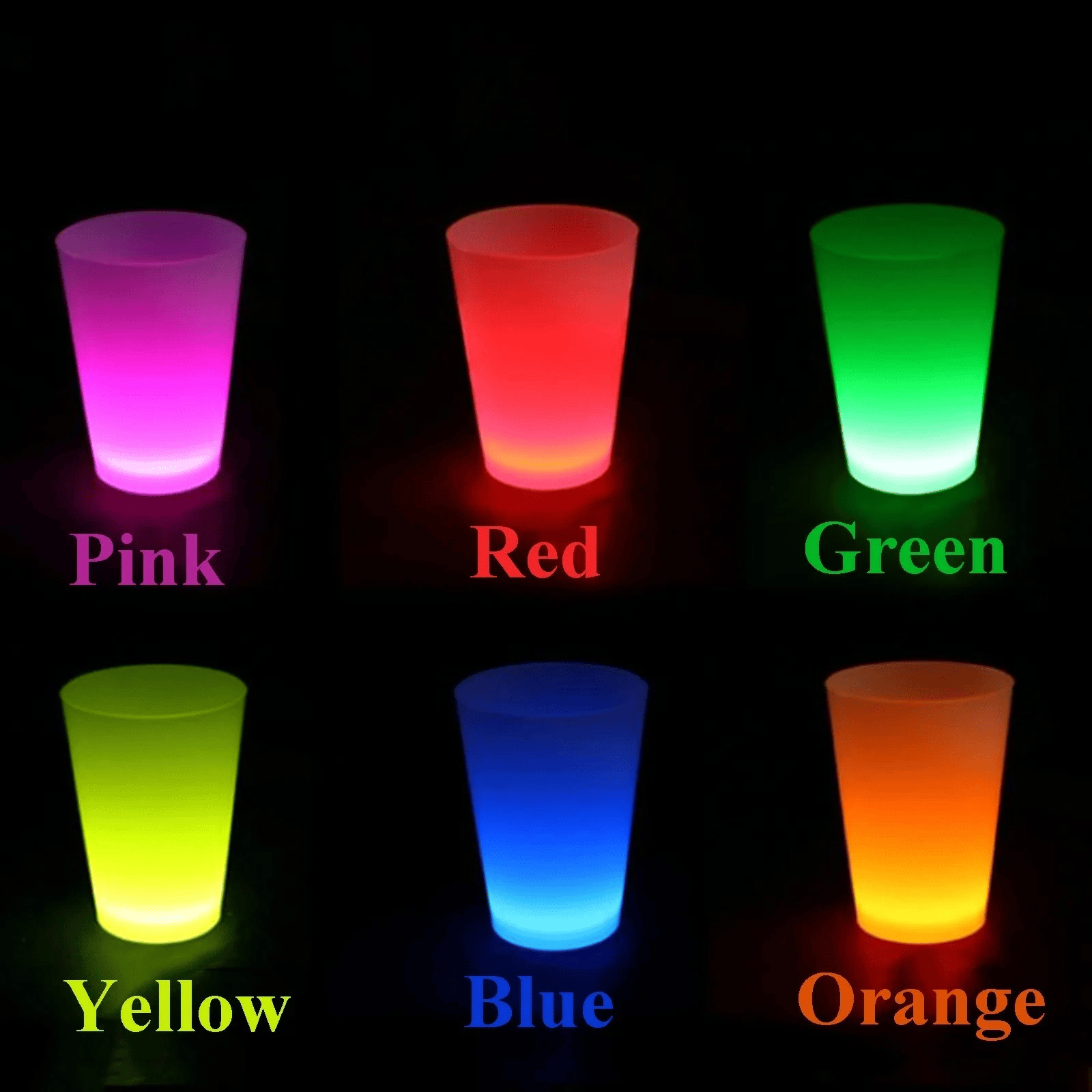 Glow Partisi Bardakları 6 Renk 6 Adet 1.5 Oz 4.5 X 6.5 Cm Bx40