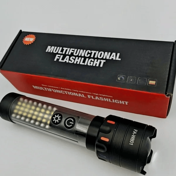 Güçlü Taktik Led El Feneri Paweınuo Sdt53 – 3800lm, 35w, Yan Cob Aydınlatma Ve Type-c Şarj Özelliğine Sahip Bx40
