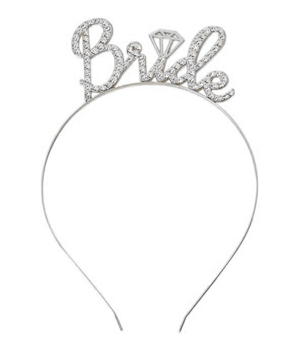 Gümüş Renkli Taşlı “bride” Gelin Tacı – El Yazısı Yazı Tipiyle Bx40