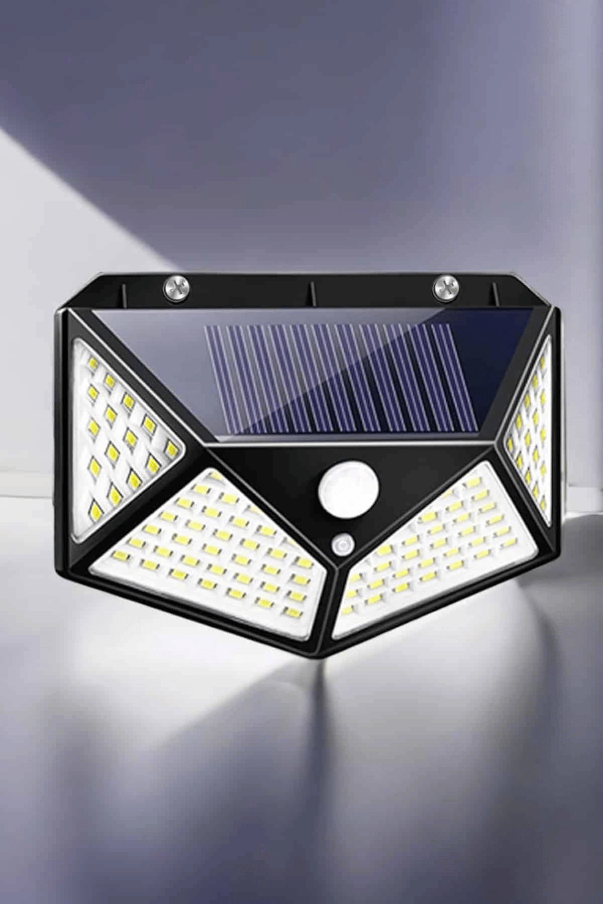 Güneş Enerjili Bahçe Aydınlatma Lambası Solar 100 Led Lamba