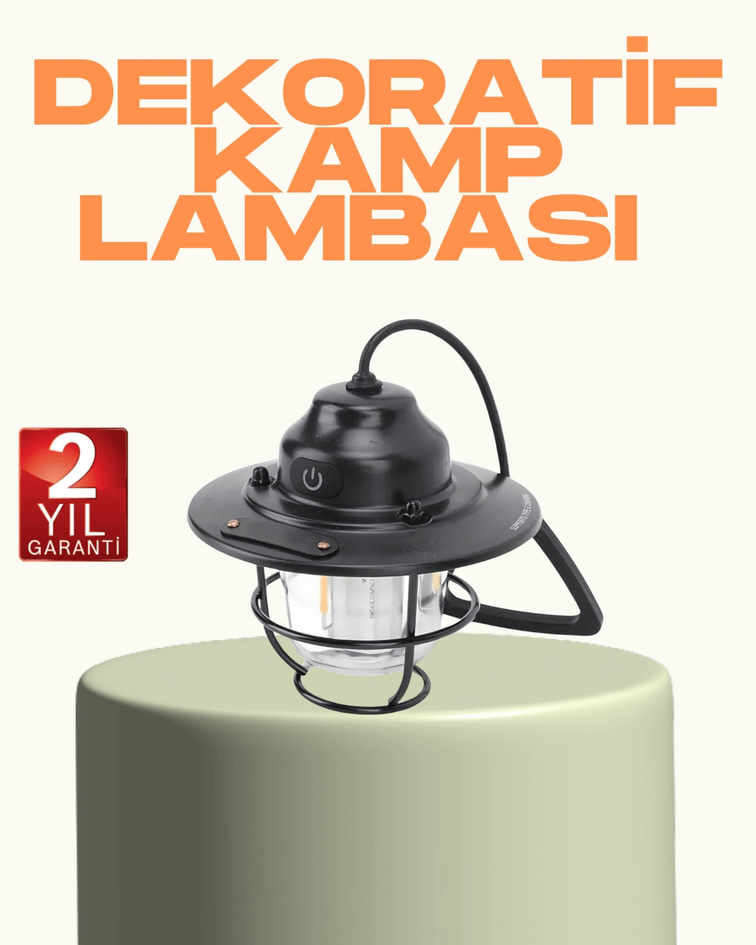 Hafif ve Taşınabilir Retro Tasarım Kamp Lambası