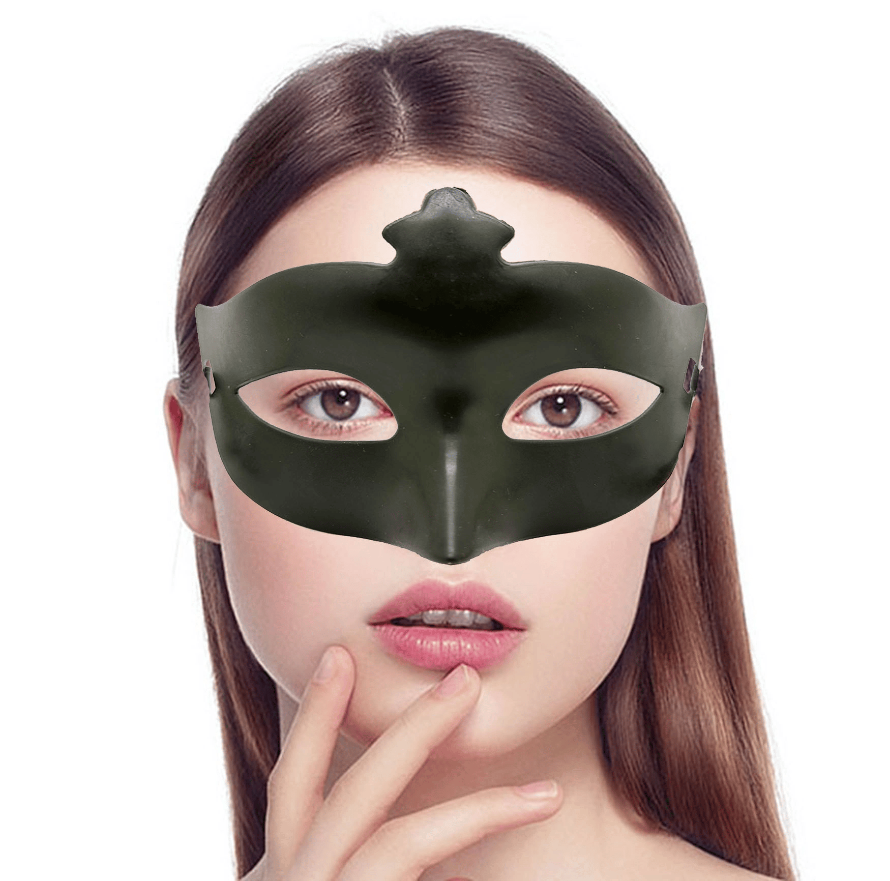 Haki Yeşil Renk Masquerade Kostüm Partisi Venedik Balo Maskesi Bx40