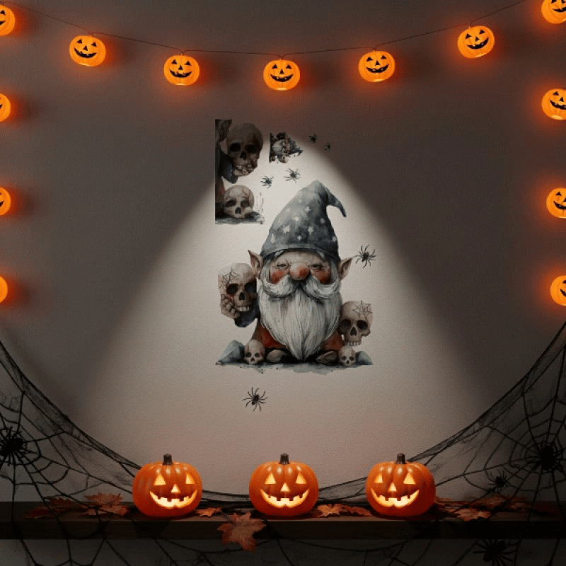 Halloween Temalı Duvar Stickerı - 3 Farklı Model - Cadılar Bayramı Dekoru - 57x24 cm