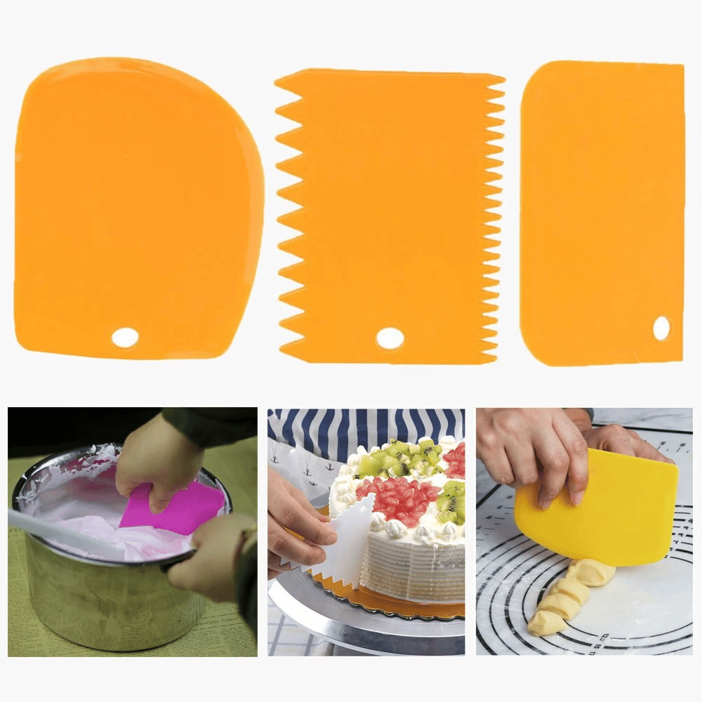 Hamur Şekillendirici Kesici Kazıyıcı Pasta Kek Dekorasyon Seti Bx40
