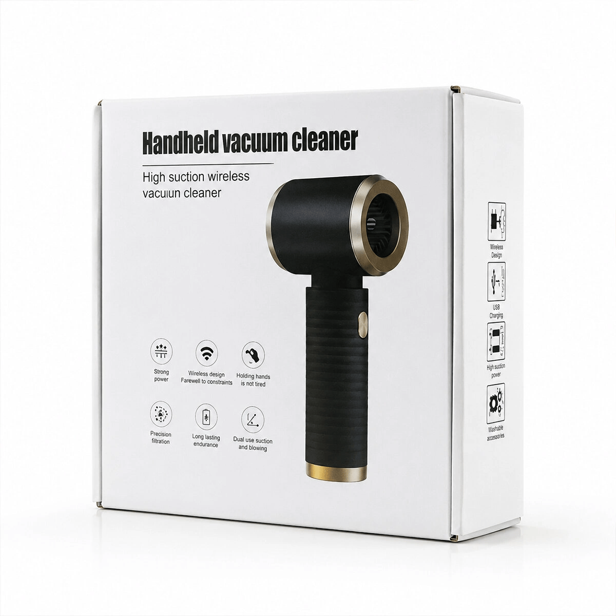 Handheld Vacuum Cleaner 2in1=çekme - Üfleme Oto - Araç - Ev El Tipi Süpürge Şarjlı Mini - Taşınabilir Kh-128 Bx40
