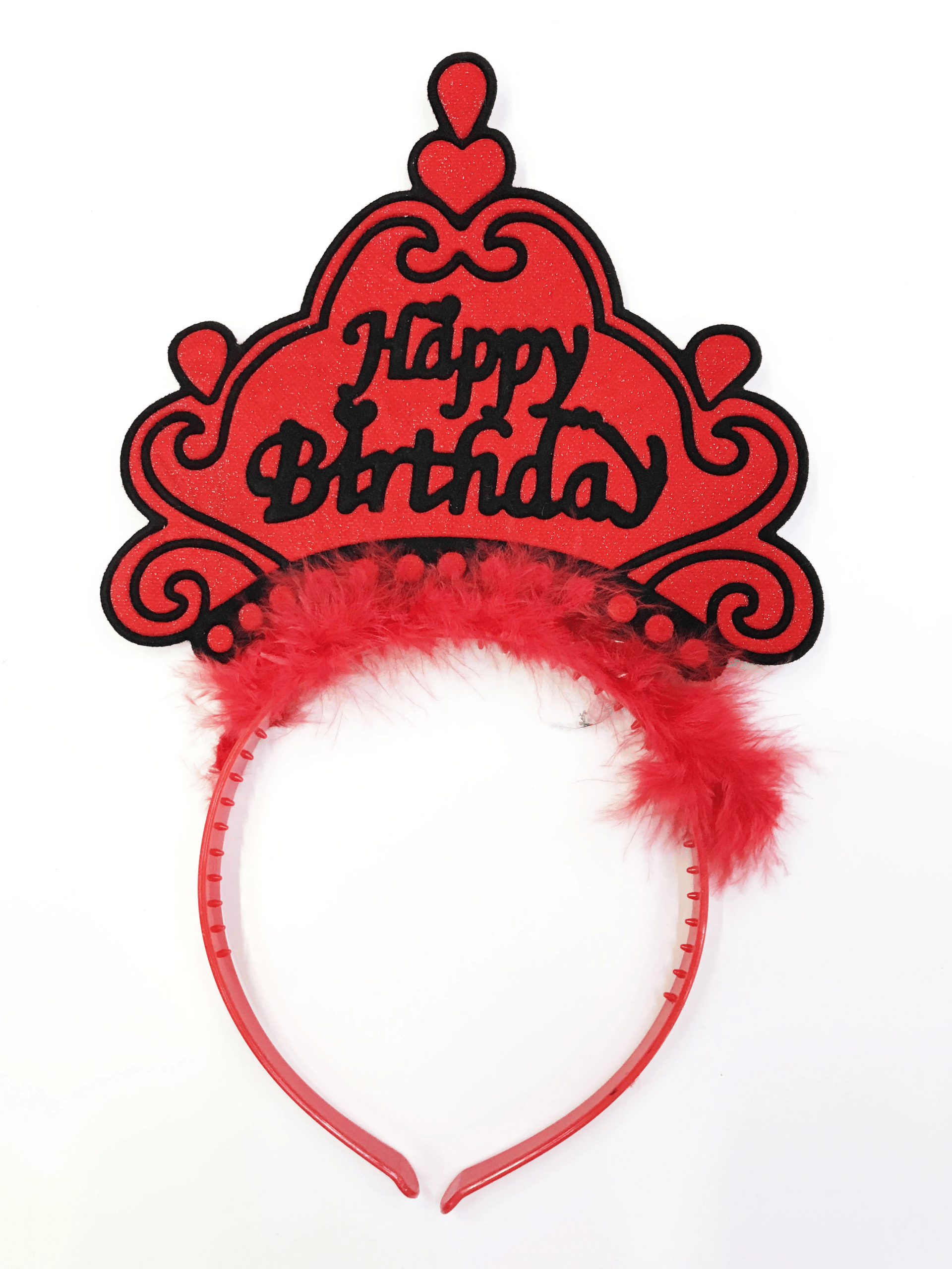 Happy Birthday Yazılı Neon Renk Taç 12 Adet Bx40