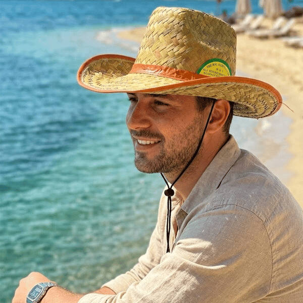 Hasır   Erkek   Foter   Kovboy Şapka   Pls.bez Kenar - Kuşak Bx40