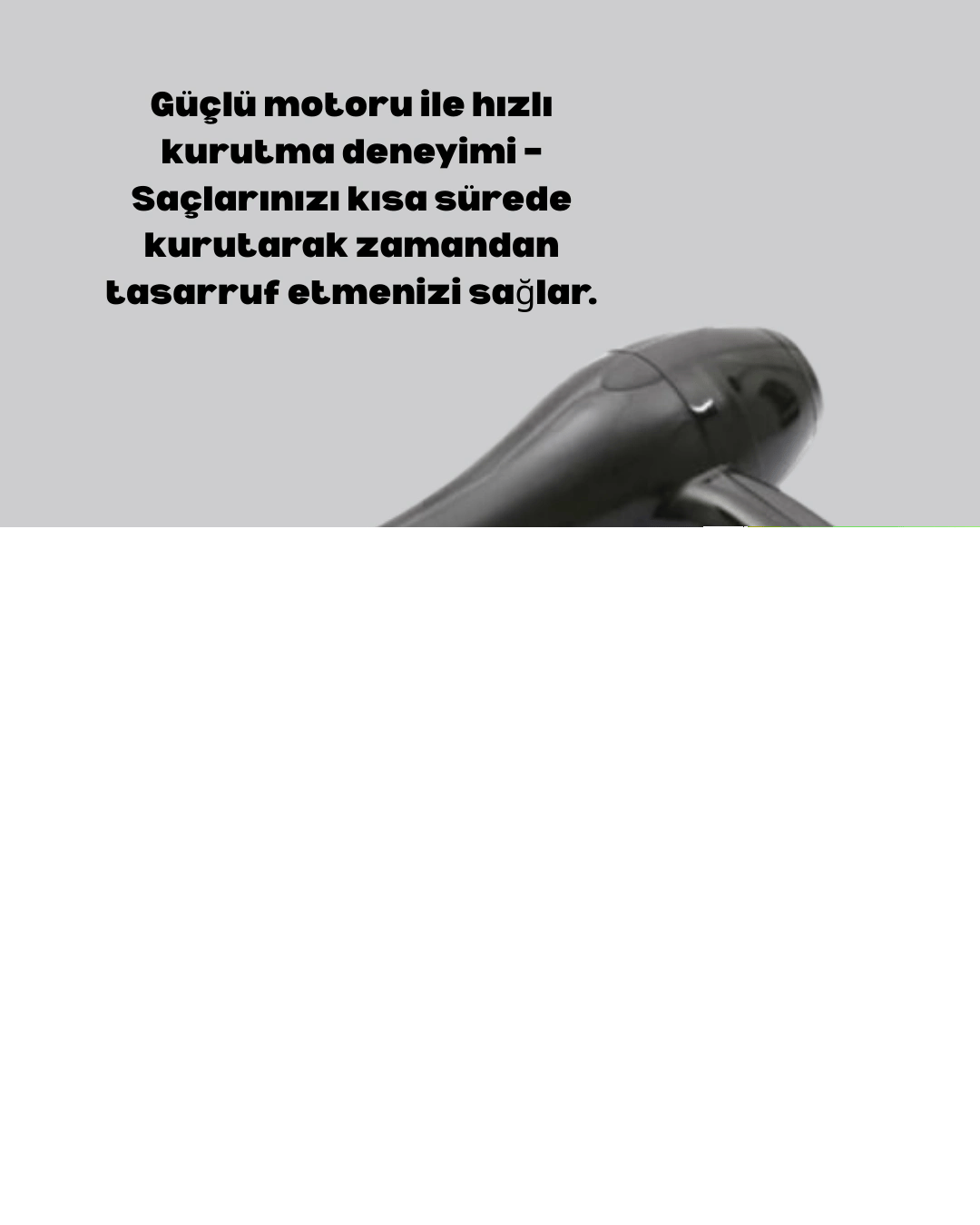 Hızlı Kurutma ve Şekillendirme İçin Profesyonel Saç Kurutma Makinesi