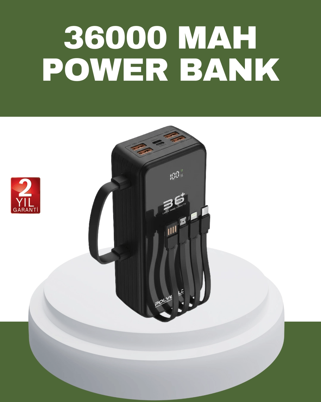 Hızlı Şarj Destekli Powerbank Tüm Cihazlarla Uyumlu