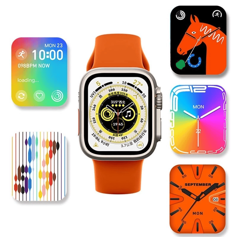 Hw8 Ultra Çift Kordon 49mm - Siri Nfc Bluetooth Arama Konuşma - İos & Android Uyumlu Akıllı Saat