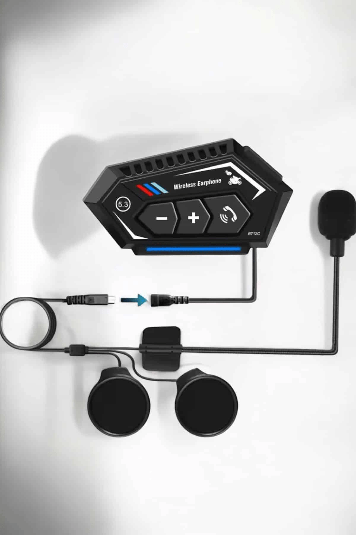 İnterkom Intercom Kask Kulaklık Bt22 Bluetooth Motosiklet Kulaklık 5.0 Bluetooth
