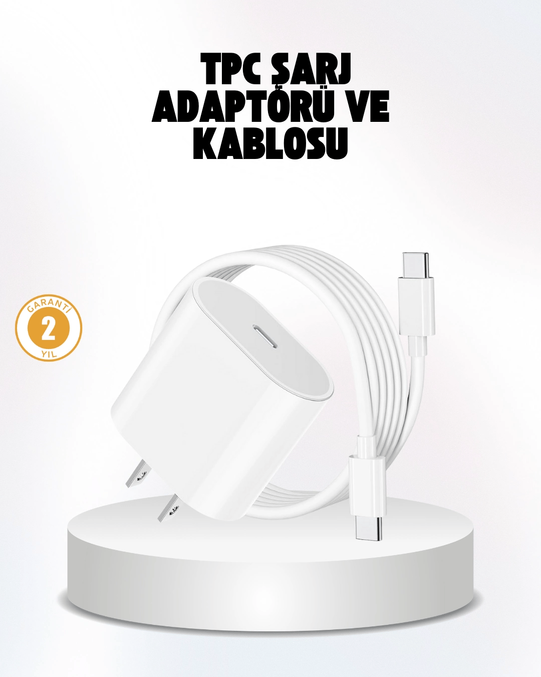 iPhone ve iPad Uyumlu 20W Güvenli USB-C Hızlı Şarj Adaptörü