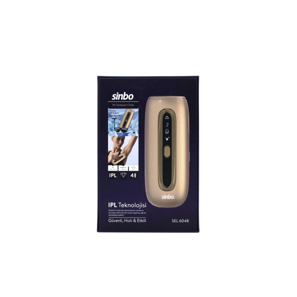 Ipl 3in1 Buz Lazer Epilatör - Epilasyon Cihazı 9 Kademe - Lcd Ekran Tüm Vücut Uygun Sel-6048 Bx40