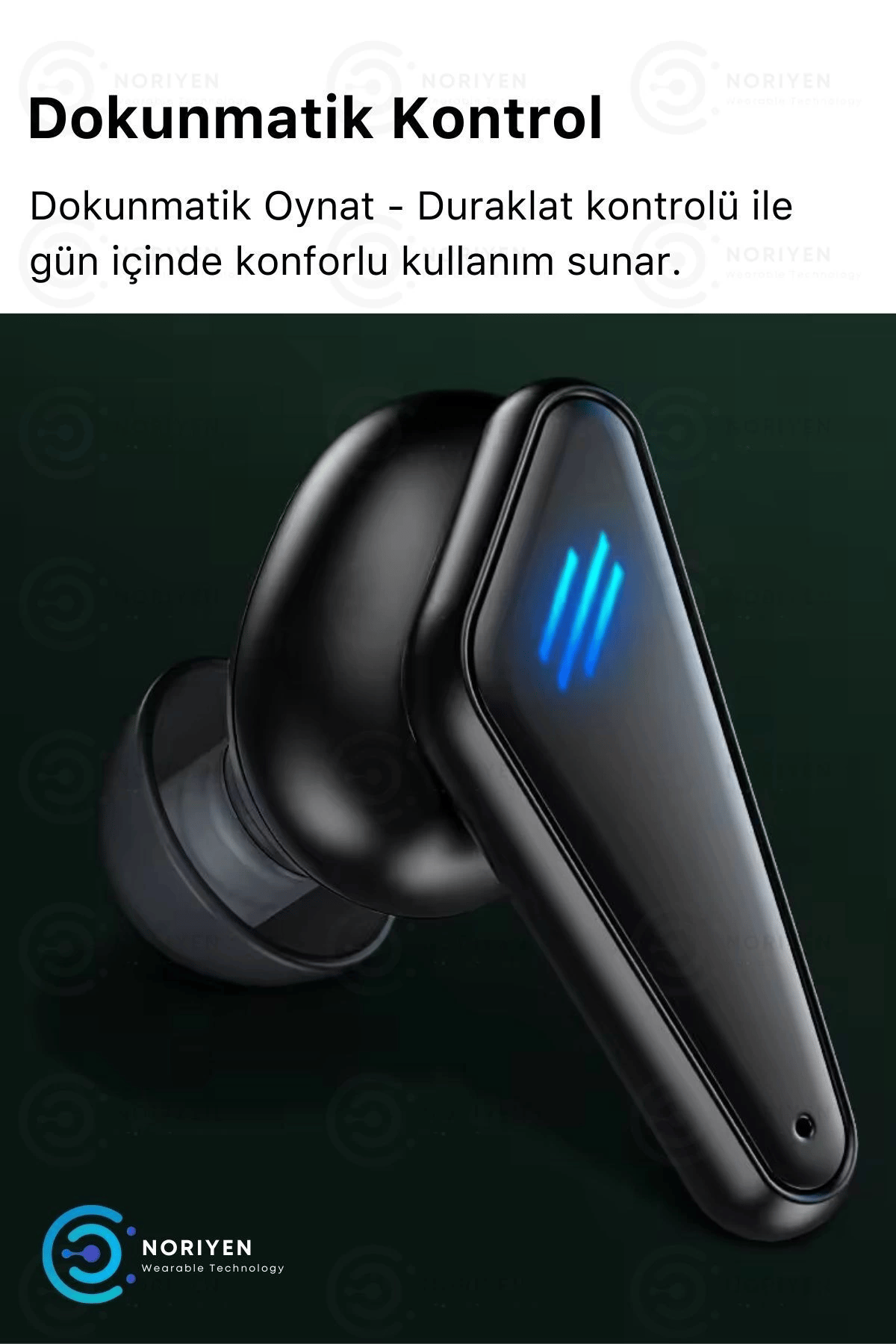 K55 Tws Pro Oyuncu Kulaklığı 3D Stereo Ses Extra Bass Işıklı Mikrofonlu Bluetooth Kablosuz Kulaklık