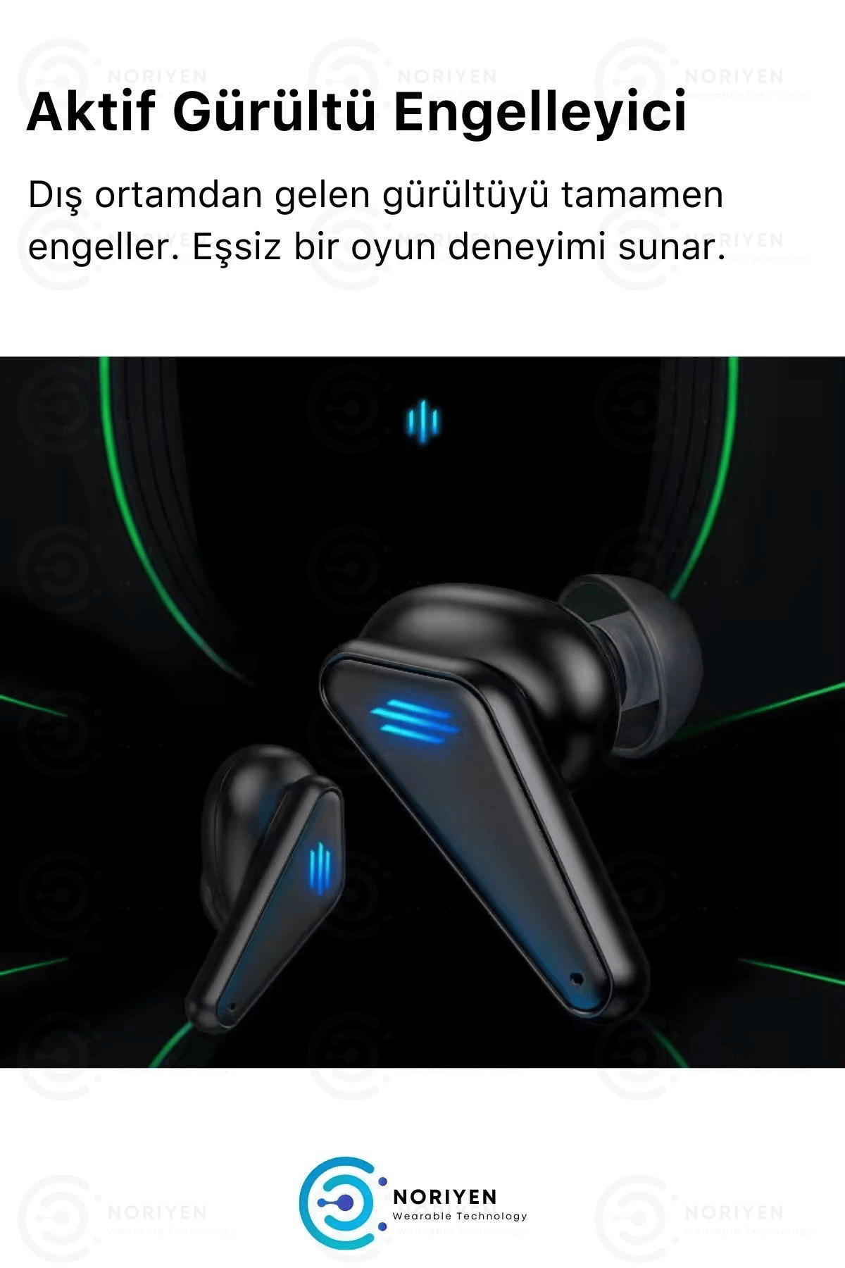 K55 Tws Pro Oyuncu Kulaklığı 3D Stereo Ses Extra Bass Işıklı Mikrofonlu Bluetooth Kablosuz Kulaklık