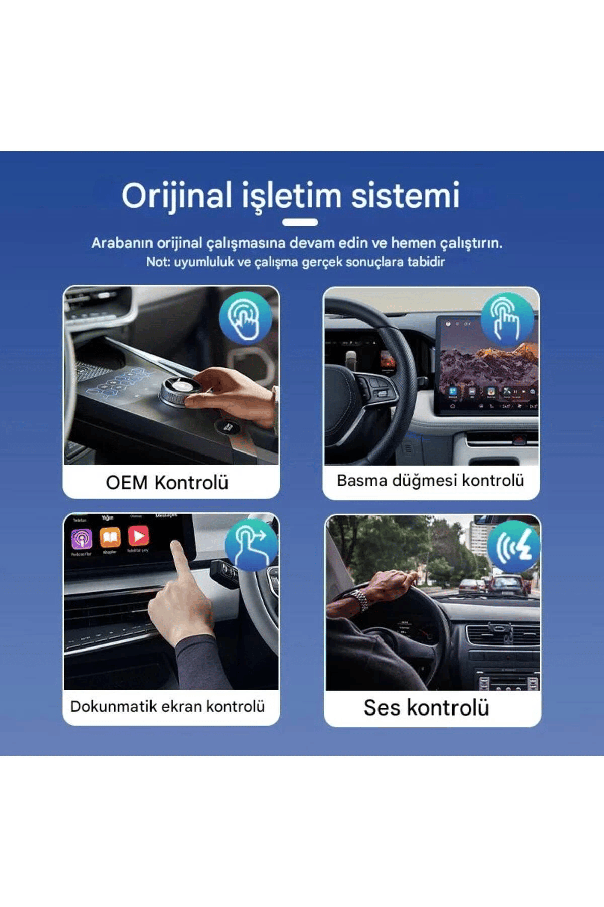 Kablosuz Android Auto/Car Play USB Dongle Cihazı