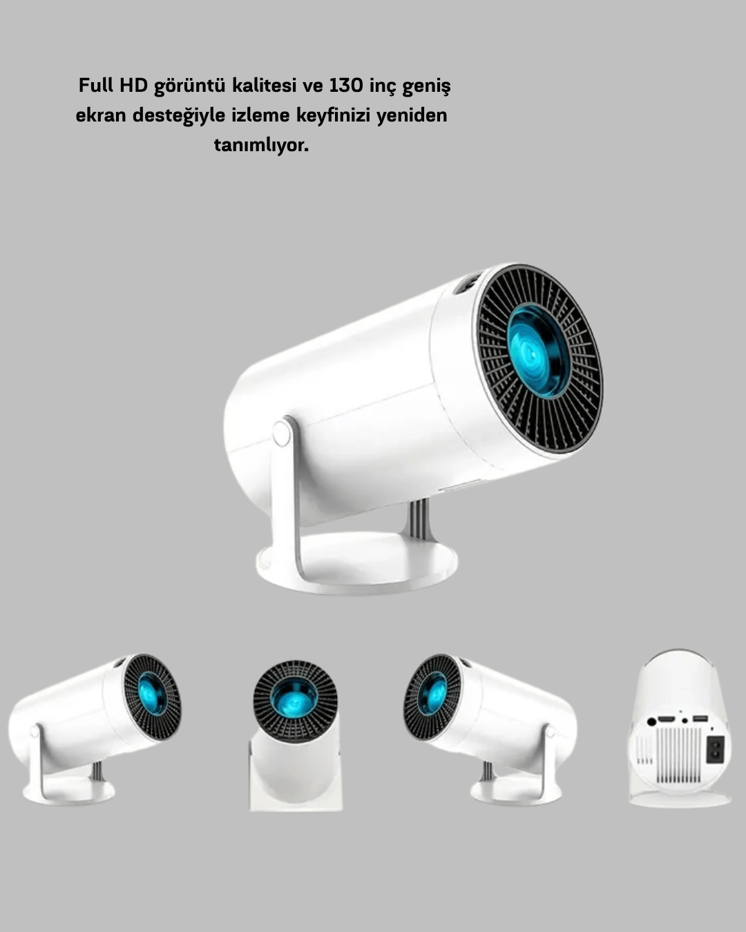 Kablosuz Bağlantılı Full HD Ev Sinema Projeksiyonu 160 ANSI Lümen