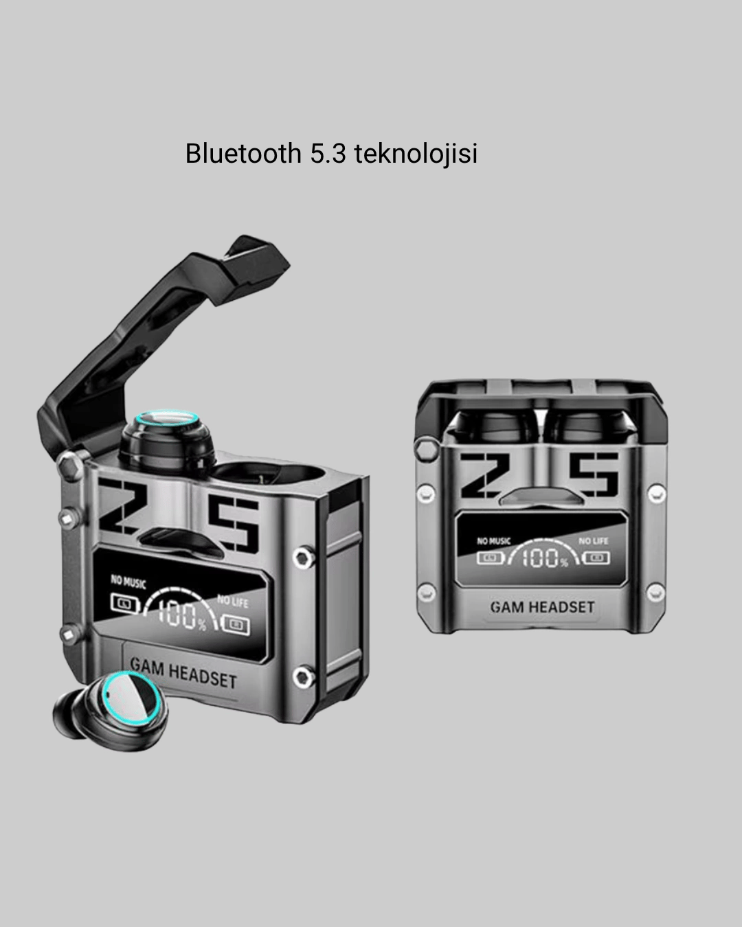 Kablosuz Bluetooth 5.3 Kulaklık – Aktif Gürültü Engelleme ve Gecikmesiz Oyun Modu