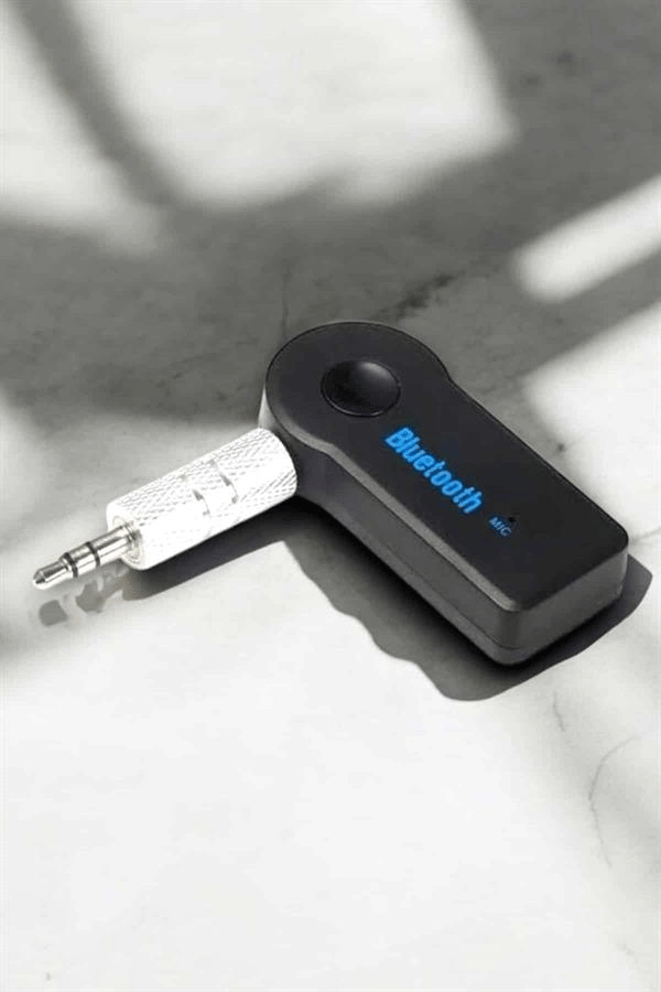 Kablosuz Bluetooth Aux Araç Kiti Siyah Hafıza Kartlı