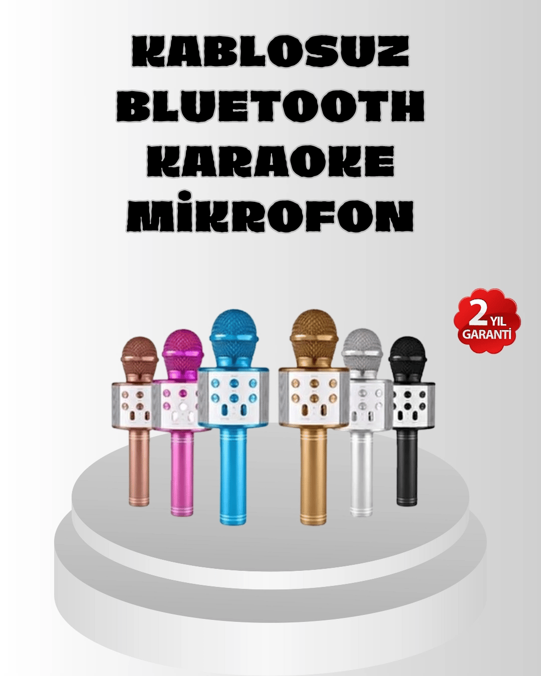 Kablosuz Bluetooth Karaoke Mikrofon  Yankı Efektli